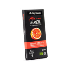 Carica l'immagine nel visualizzatore di Gallery, Cioccolato Mascao fondente extra con arancia - Bio | 100 g