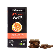 Carica l'immagine nel visualizzatore di Gallery, Cioccolato Mascao fondente extra con arancia - Bio | 100 g