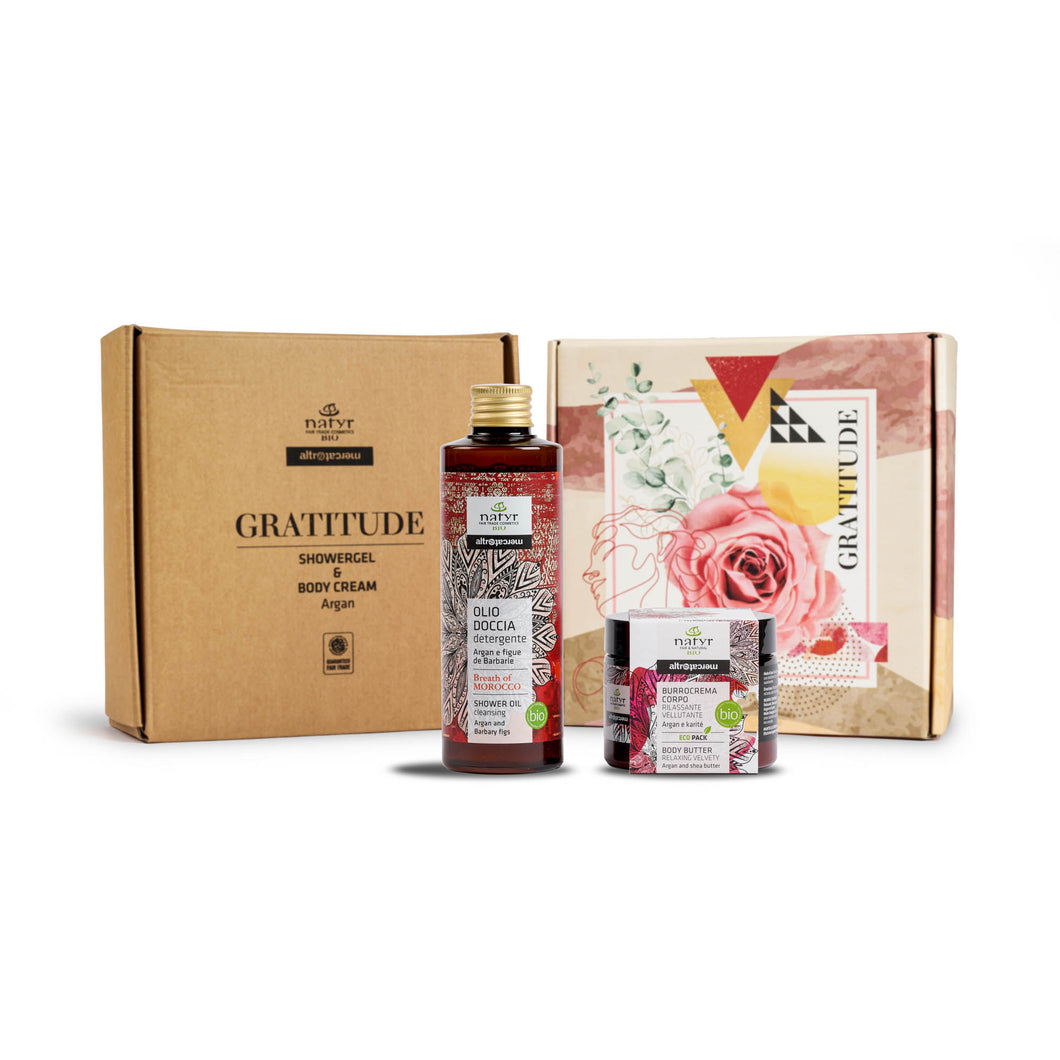 Gratitude - cofanetto regalo - argan - BIO - 200 +150 ml