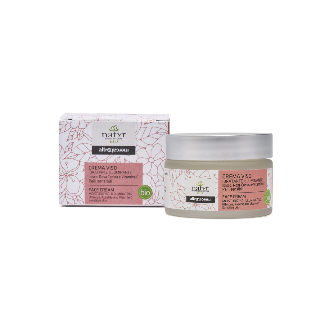 Crema viso giorno con vitamina C - Pelli sensibili - Ibisco - bio - 50ml