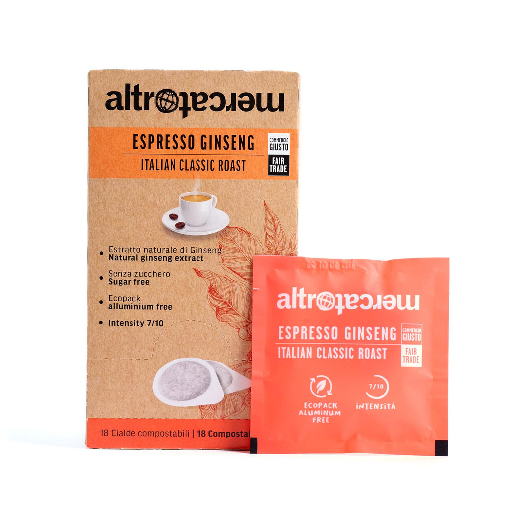 Caffè espresso ginseng - senza zucchero - 18 cialde