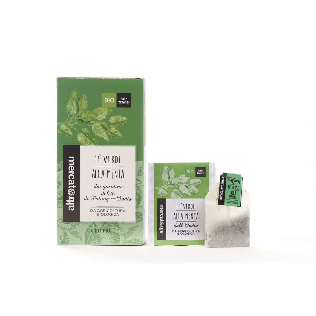 Tè verde alla menta in filtri India - Bio | 20 filtri - 40 g